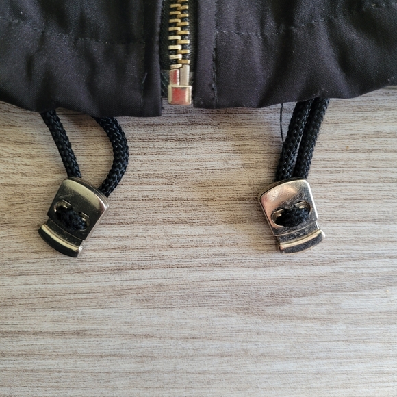 Giorgio Vitalie Wind Breaker Outdoor Furlined Detachable Hood Black Jacket XS - Picture 6 of 10